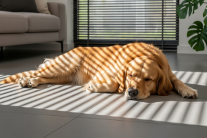 Bodenfliesen mit Hund
